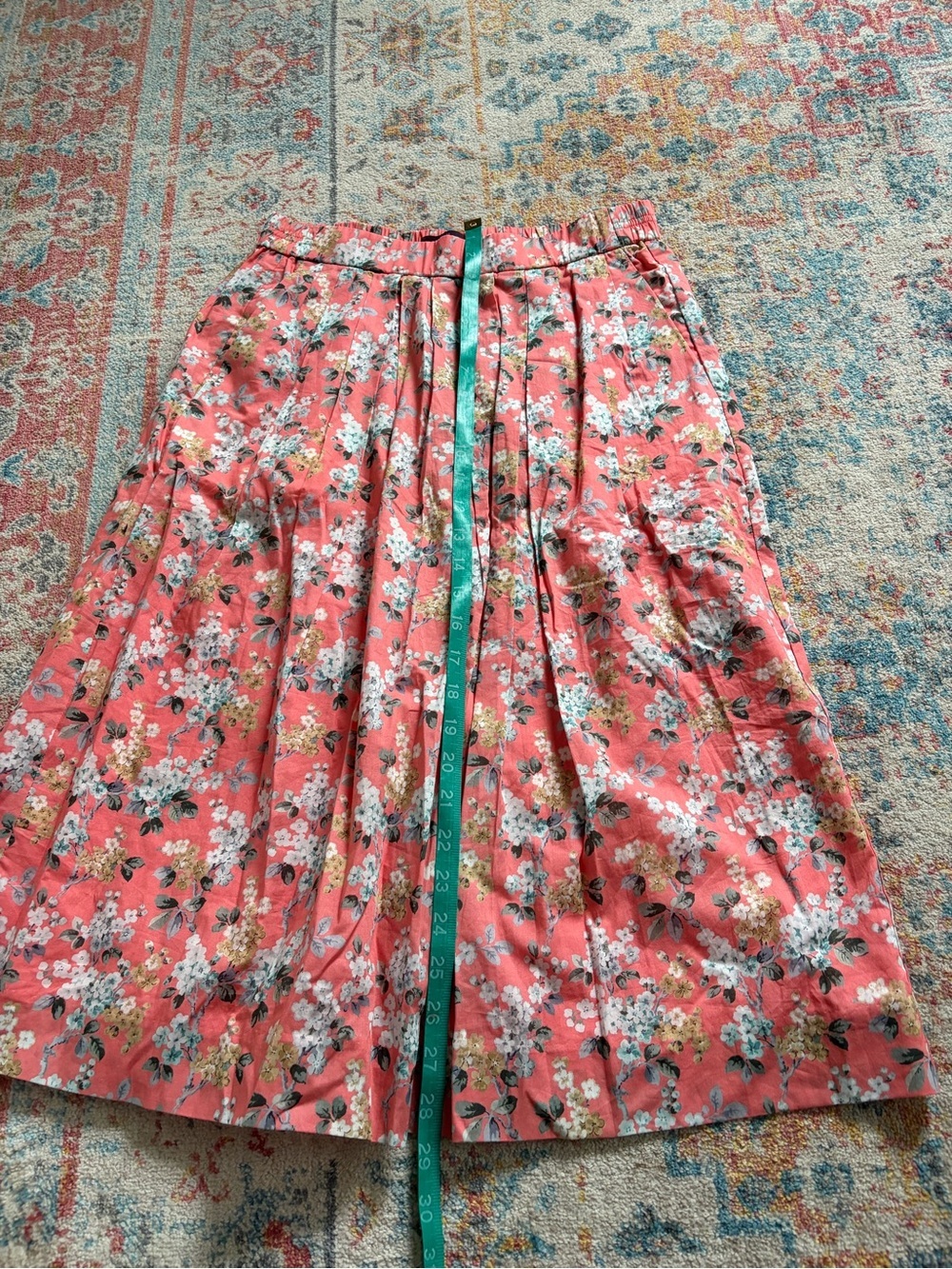Jcrew Liberty pink floral cotton midi skirt - Picture 4 of 7